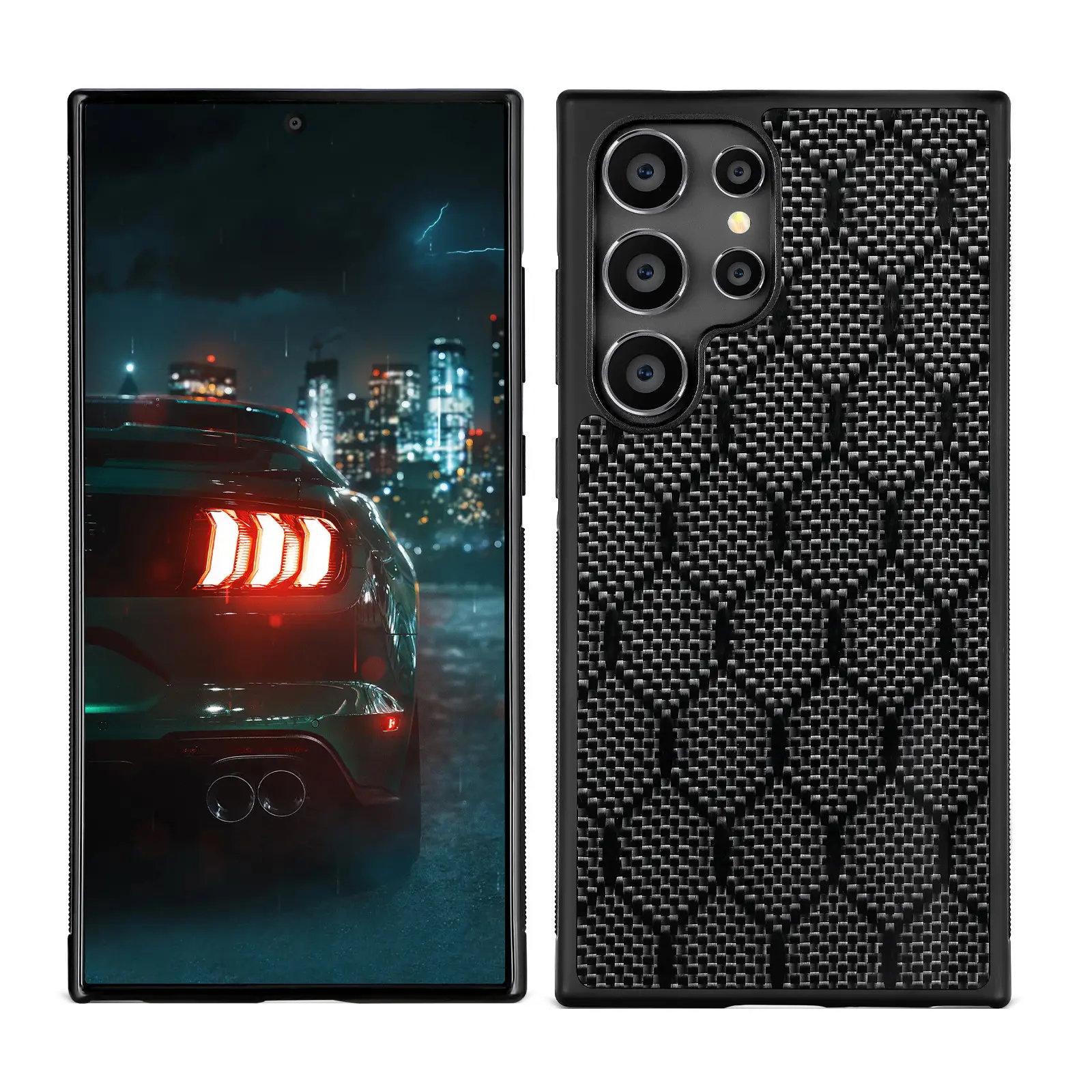 Carbon Fiber Square Twill Honeycomb Phone Case Compatible With The S25 Ultra