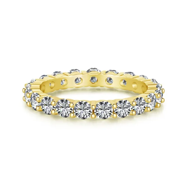 European And American Style S925 Sterling Silver Ring For Women Gold White Diamond White - Shop at LoveMi