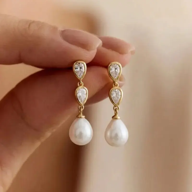 Best-selling Pearl Pendant Earrings Niche Design