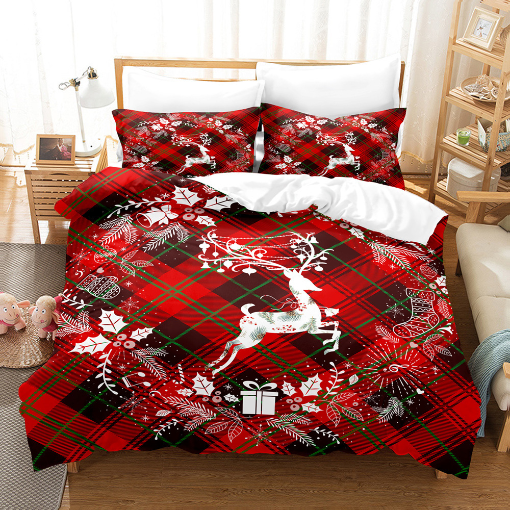 Title 3, Christmas Digital Printed Woolen Bedding Set