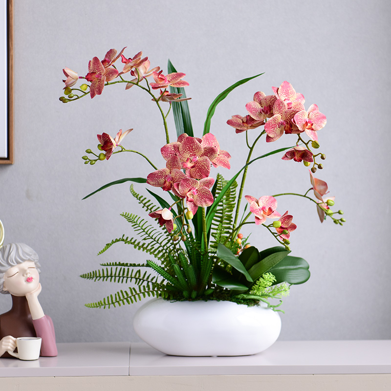 Faux Phalaenopsis Potted Plant, picture 4 of 12