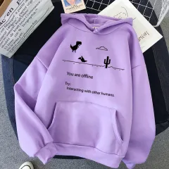Women's Retro Dinosaur Fashion Casual Sweater - Style11-S - View 1