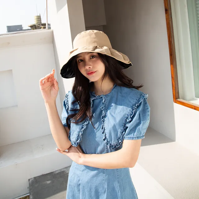 Women's Fashion Thin Big Brim Hat Camel - Shop at LoveMi