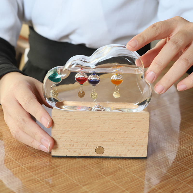 Cloud galileo thermometer decoration weather forecast