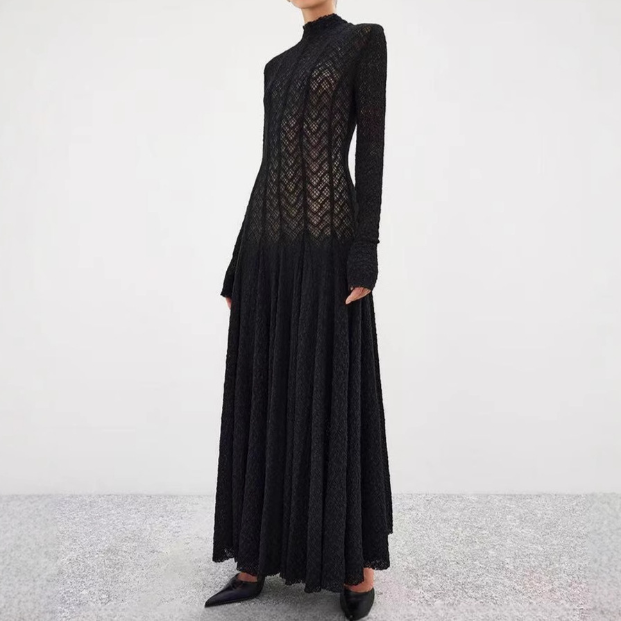 Big Hem Umbrella Skirt Long Dress Women