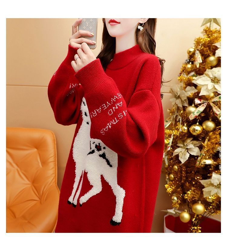 Title 1, Korean Style Mid-length Sweater Women