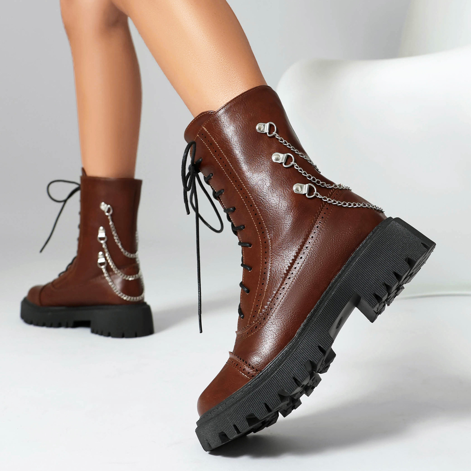 Women’s Chunky Heel Mid-Calf Dr. Style Boots