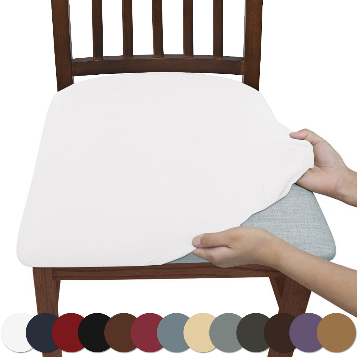 Solid-color Stretch Chair Cover American-style Cushion