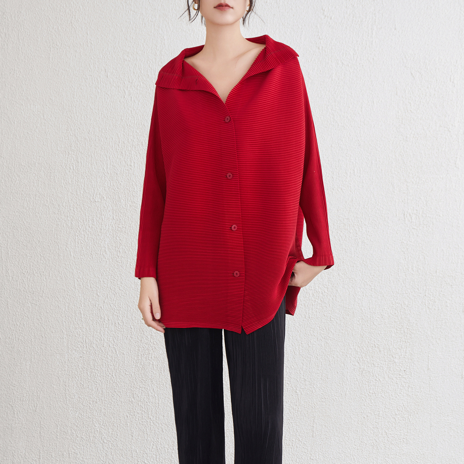 Knitted Long Wild Turtleneck Coat Top