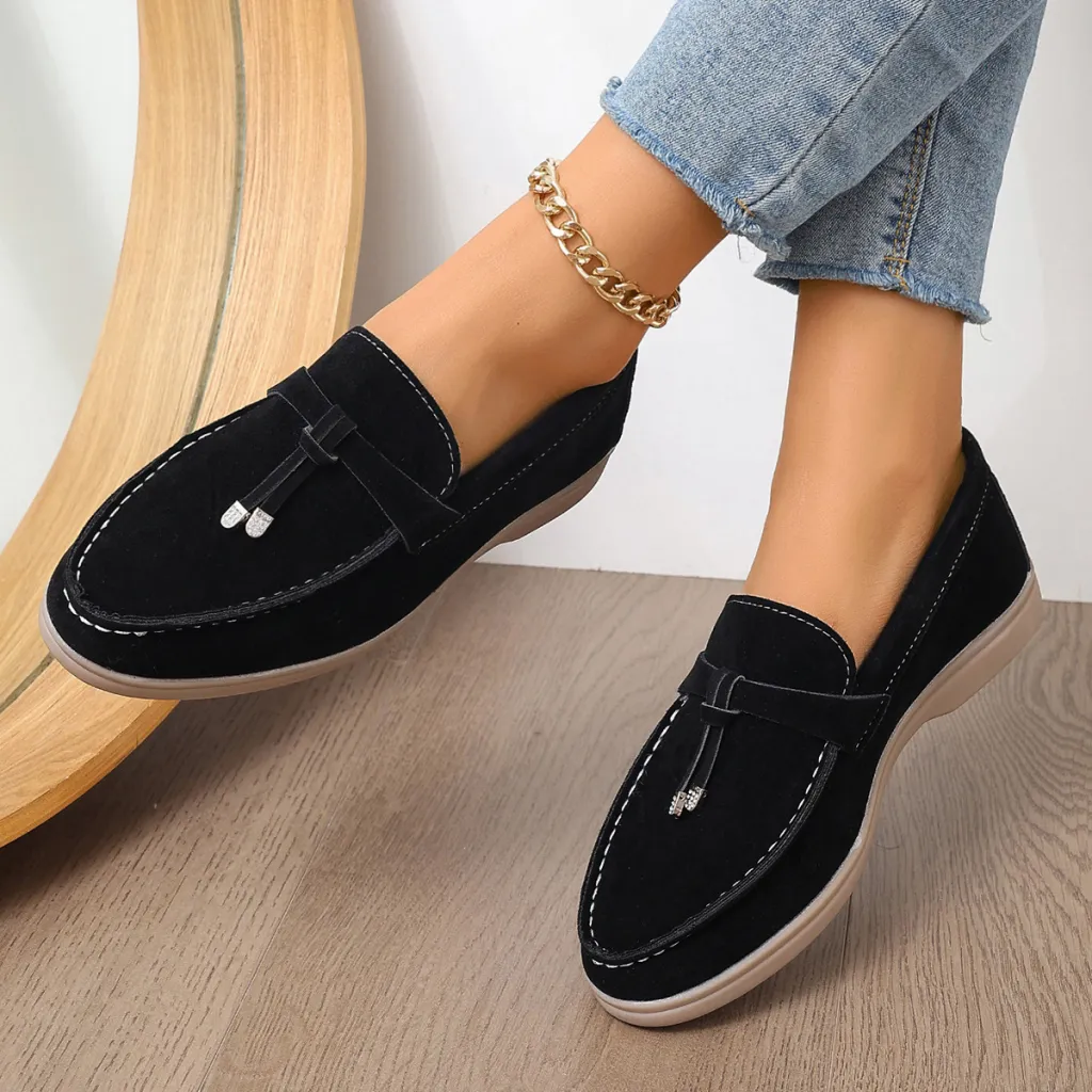 European And American Foreign Trade Slip-on Loafers Gommino - Black