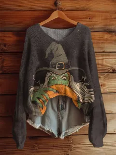 AutumnWinter V-Neck Loose 3D Knitted Sweater For Women - 05 Style-Xl - View 1