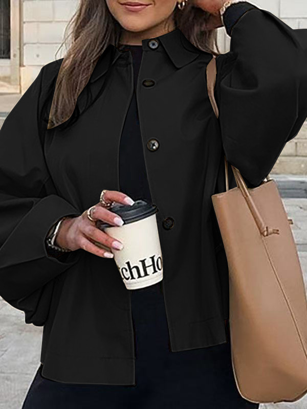 Women's French-style trench coat – khaki colorway classic workwear look