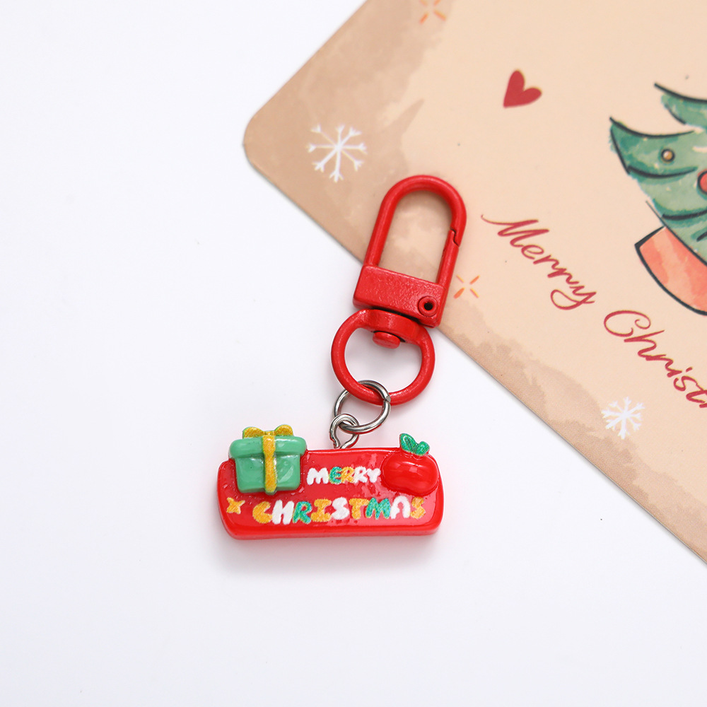 Christmas-themed Cartoon Keychain Pendant
