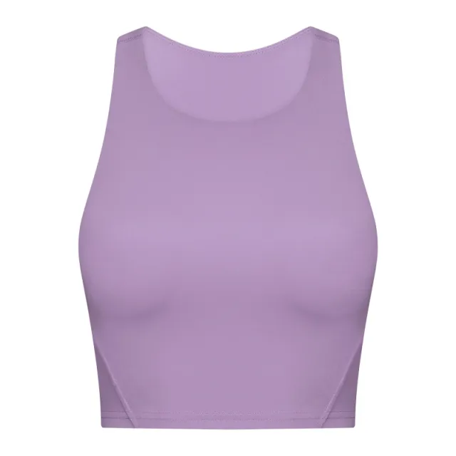 Sports Vest With Chest Pad Women's Shockproof Beauty Back Yoga Clothes Taro Purple - Shop at LoveMi