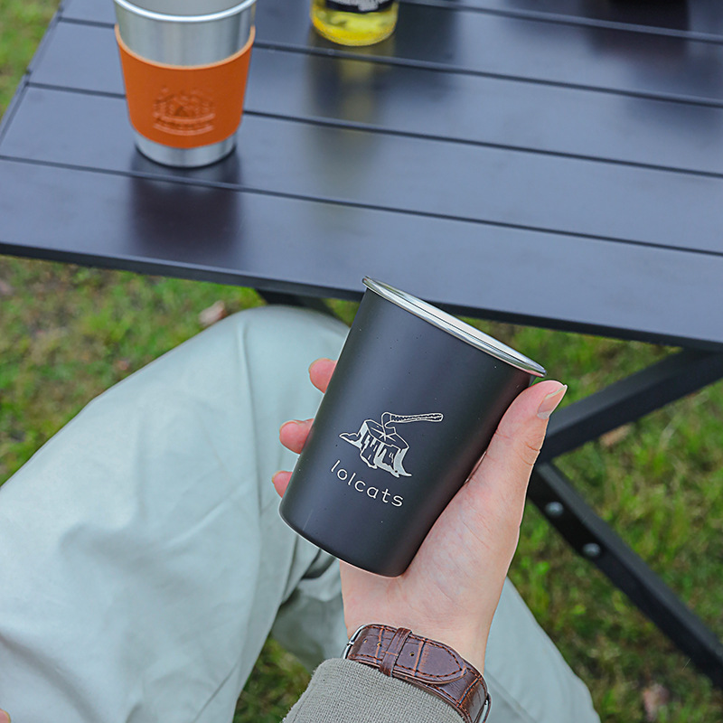 304 Stainless Steel Cup Outdoor Drinking Glass