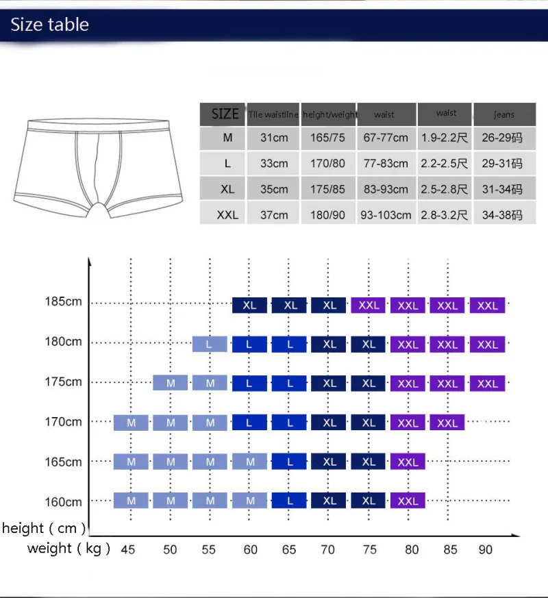 Title 1, Mens Fashion Printed Modal Comfort Underwear