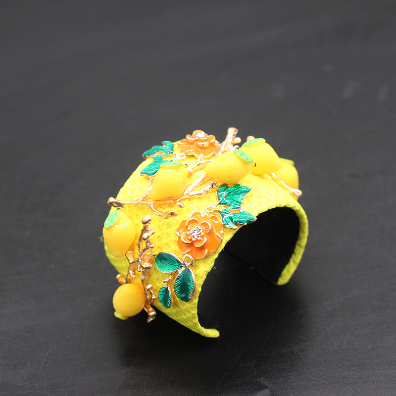 European And American Style Baroque Hairband Fashion Temperament Dance Catwalk Lemon Bracelet