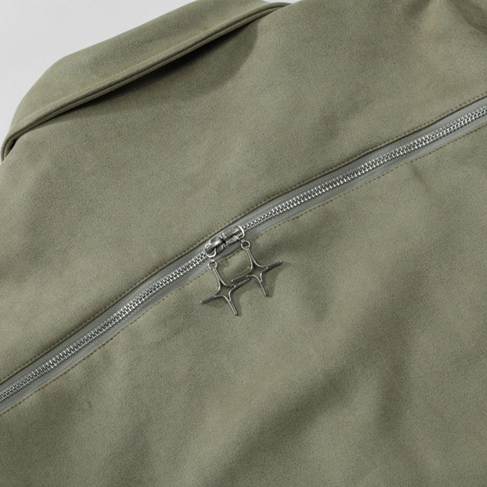 Letter Embroidered Pilot Jacket