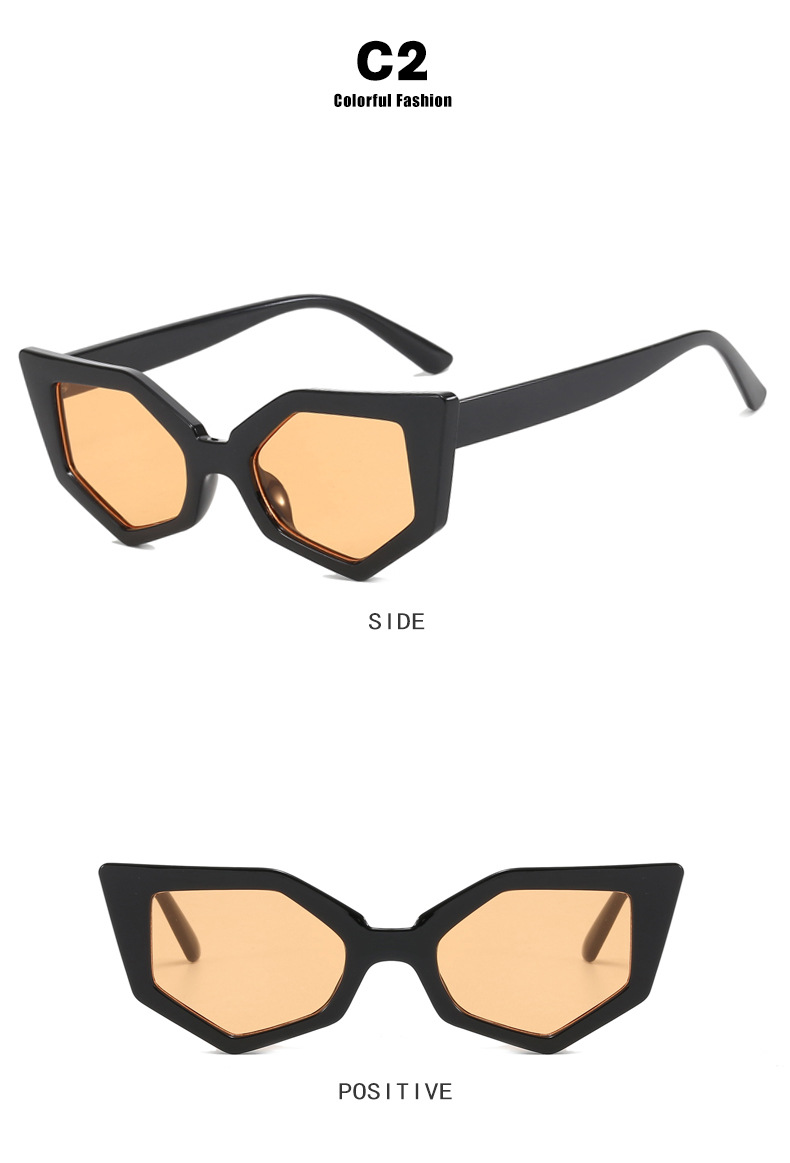 Fashion Polygon Hip Hop Irregular Sunglasses - Image 12