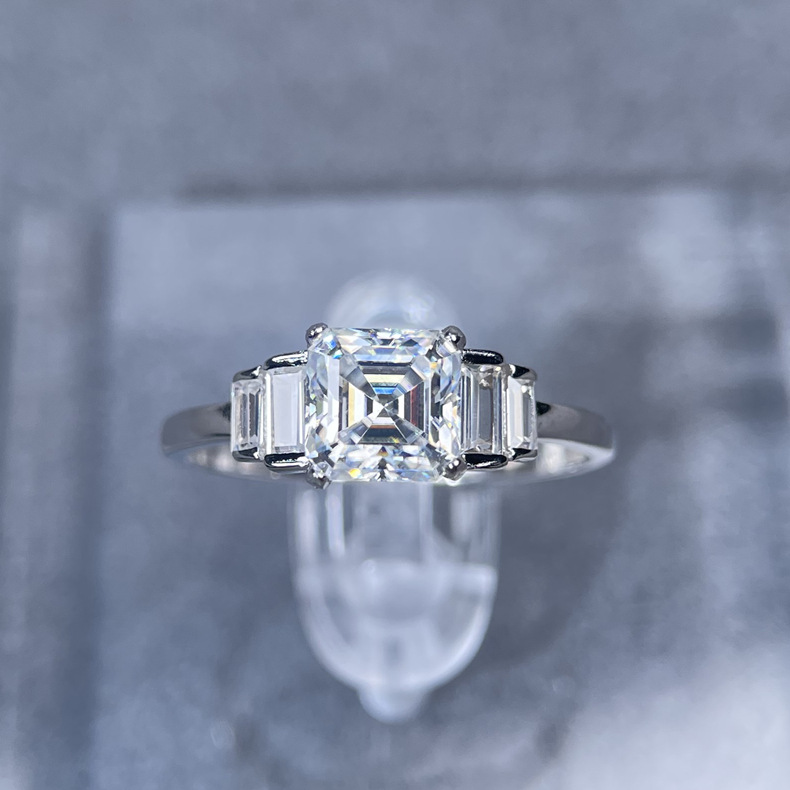 Mozan For Women S925 Silver Small Square Cut Diamond Ring 9d660f04 6327 47e5 96d4 8183668cc0f8