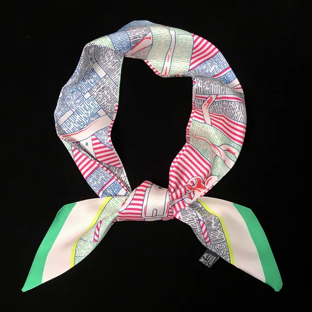 Spring Belt Chain Winding Bag Small Silk Ribbon Women's Twill Artificial Scarf Green - Shop at LoveMi