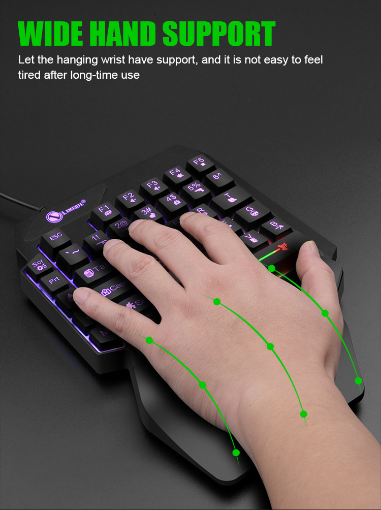 Title 6, Luminous Gaming Mechanical Keyboard Mouse Conve...