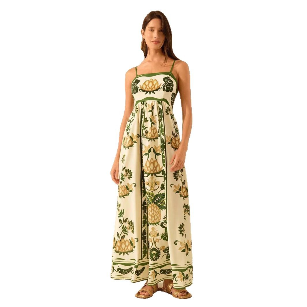 Sunshine Floral Print Ruffled Leisure Beach Holiday Dress