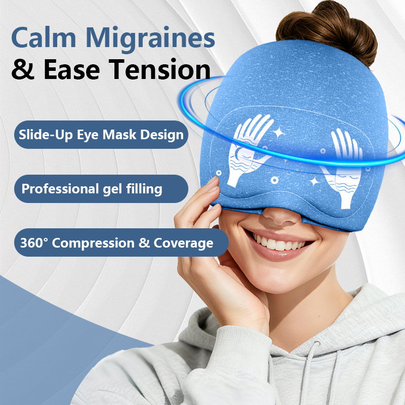 Eye-Opening Hat Eye Mask Set ColdHot Gel Ice Cap