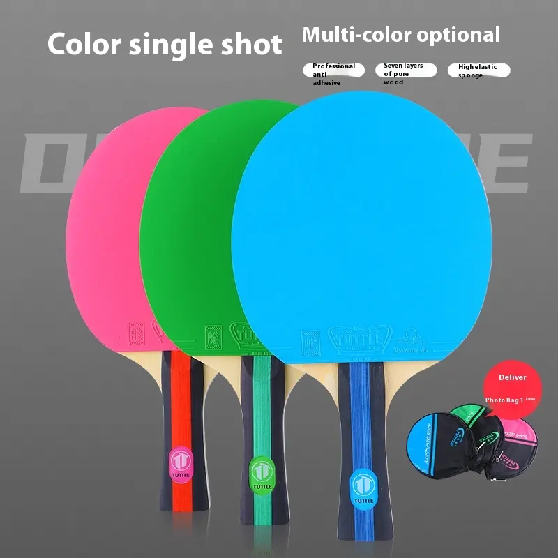 Colorful Pure Wood Single Racket Cover Professional