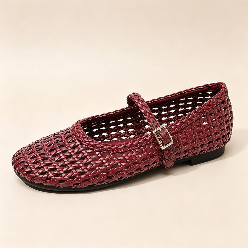 Raffia Mary Jane Flats, picture 3 of 8