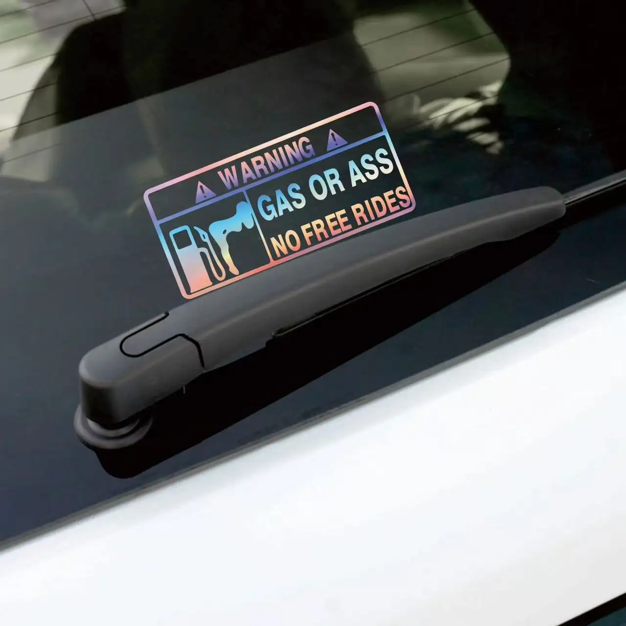 Reflective Car Sticker With Warning English Letters