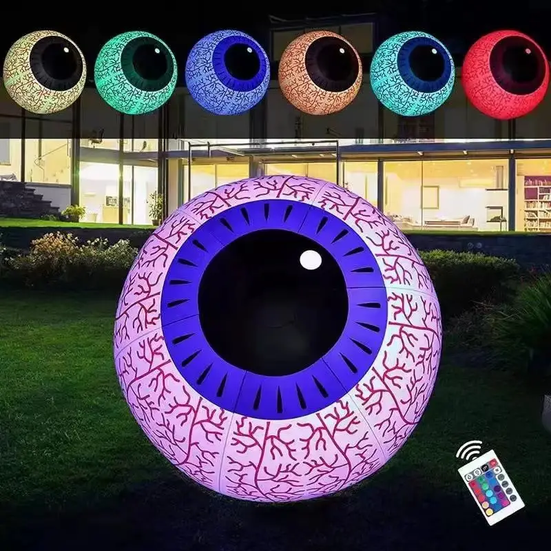 Halloween Inflatable Eye Ball LED Color Changing Remote Control Luminous Ball