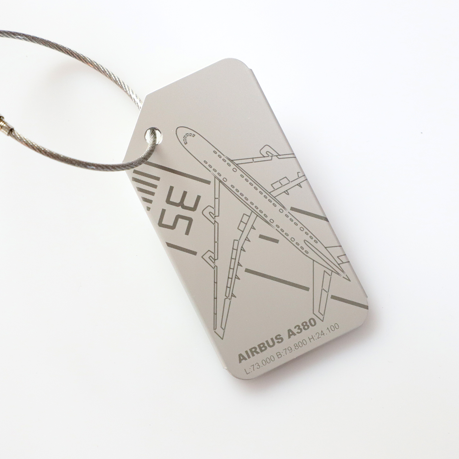 A380 Aluminum Alloy Boarding Pass Luggage Anti-lost Tag