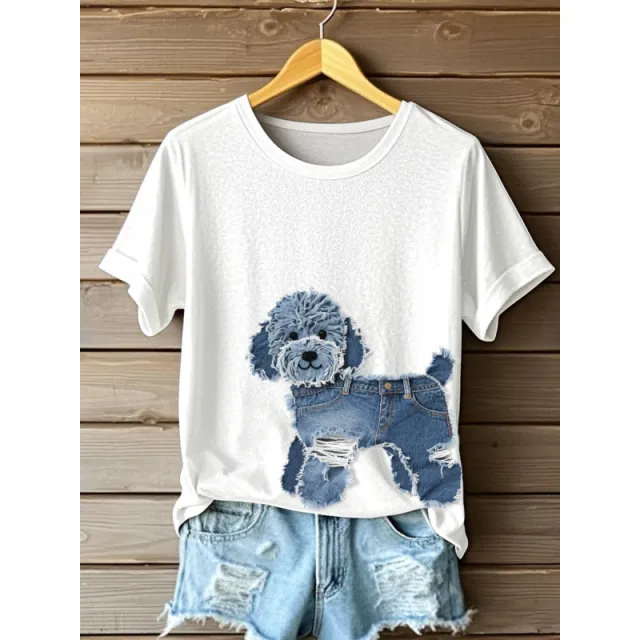 Women's Digital Printed Round Neck Top Zzy25052706 4Xl - Shop at LoveMi
