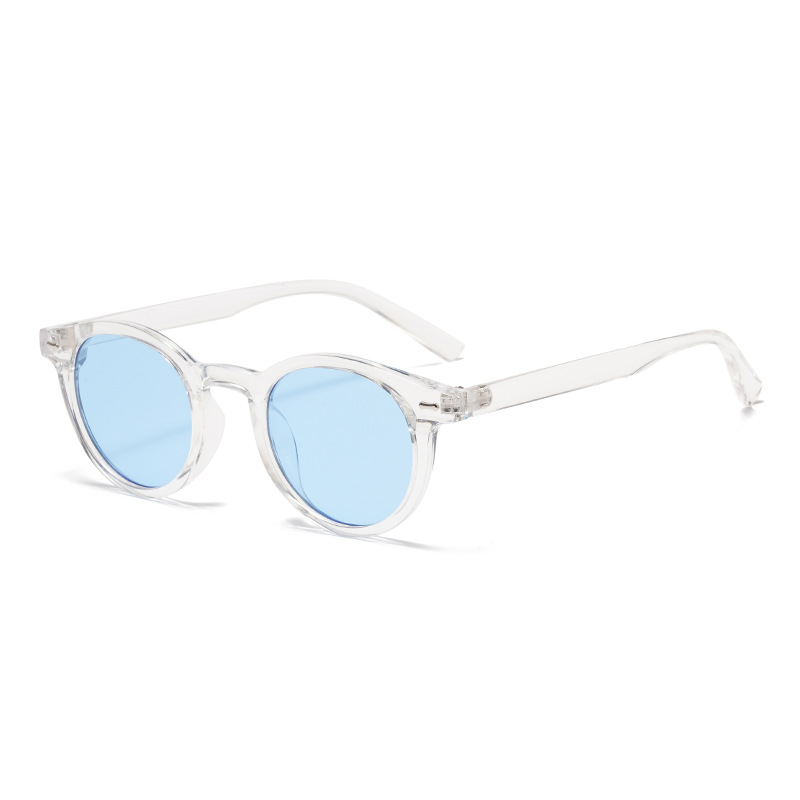 Transparent Frame Blue Lens