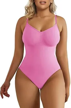 Women's Fashion Casual Seamless Body-shaping Corsets - Pink T Back - View 1