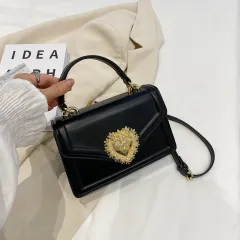 Women's Shoulder Crossbody Small Square Bag - Black - View 1