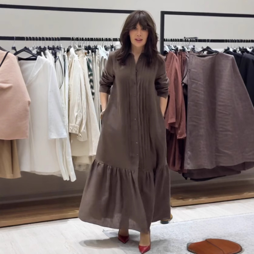 Fashion Personality Female Button Temperament Dress