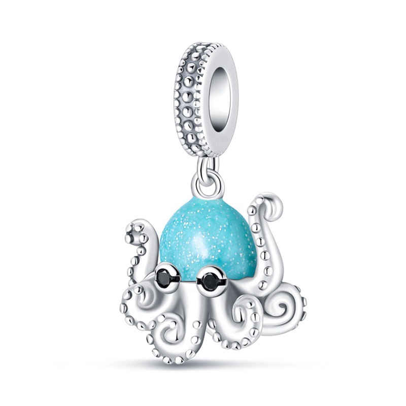 Silver-Plated Ocean Charm Bracelet
