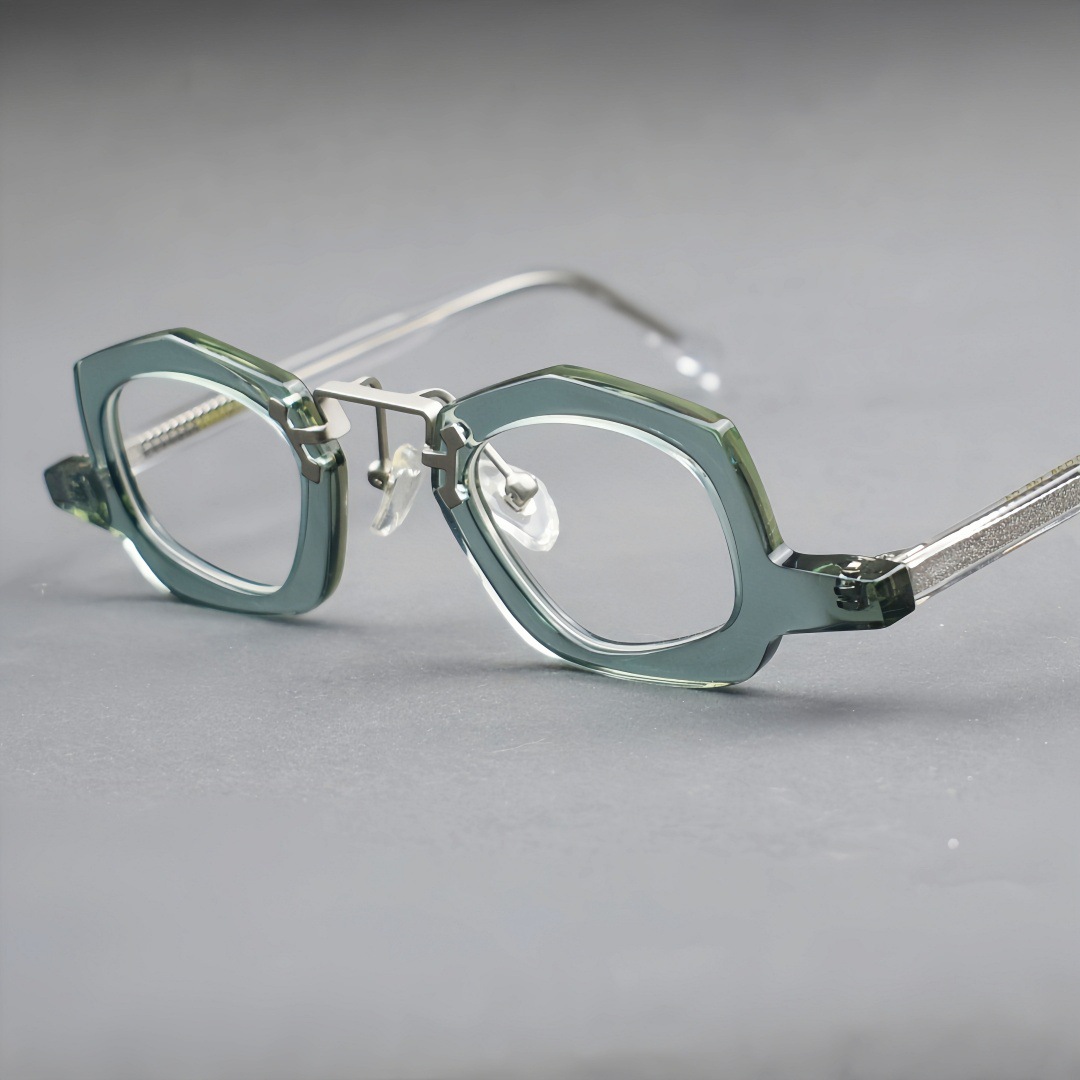 Retro Niche Acetate Eyeglass Frames - Unisex Optical Glasses with Classic Design for Daily Wear - detail 7