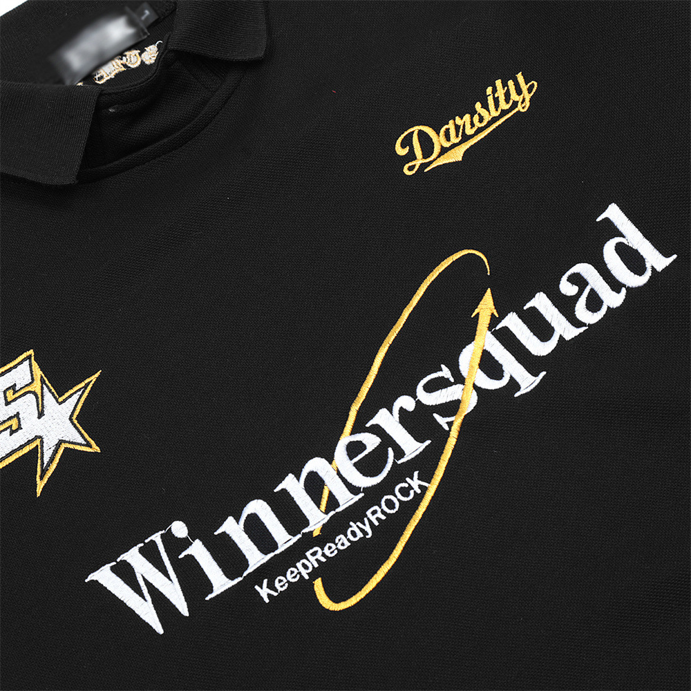 Men's Color Contrast Patchwork Letter Clothes