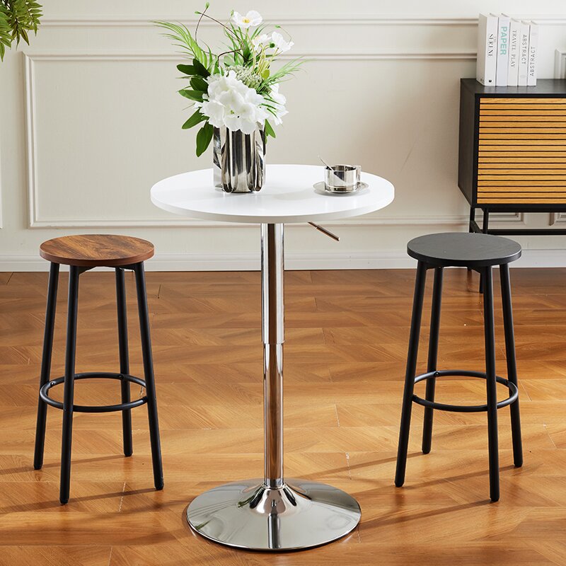Household High-legged Wrought-iron Round Stool