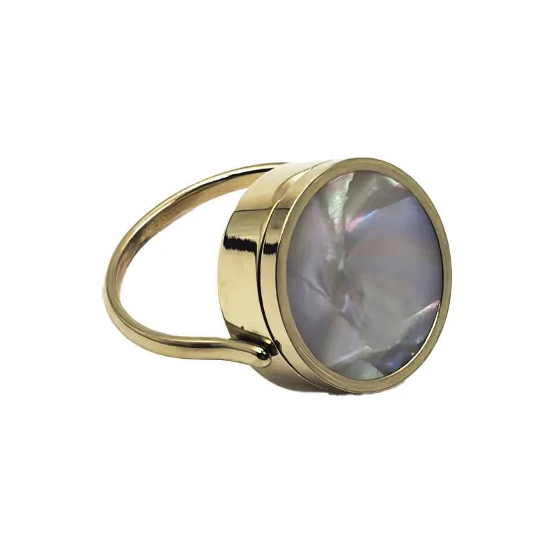 Special-interest Design Multi-functional Unisex Style Storage Stainless Steel Ring - Gold