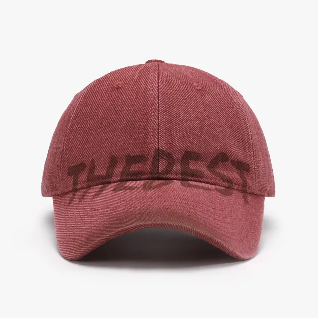 Letter Graffiti Curved Brim Soft Top Baseball Cap Red - Shop at LoveMi