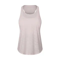 Women's Fake Two-piece Breathable Mesh Stitching Sports Bra Loose Fitness Vest - Ballet Pink - View 1