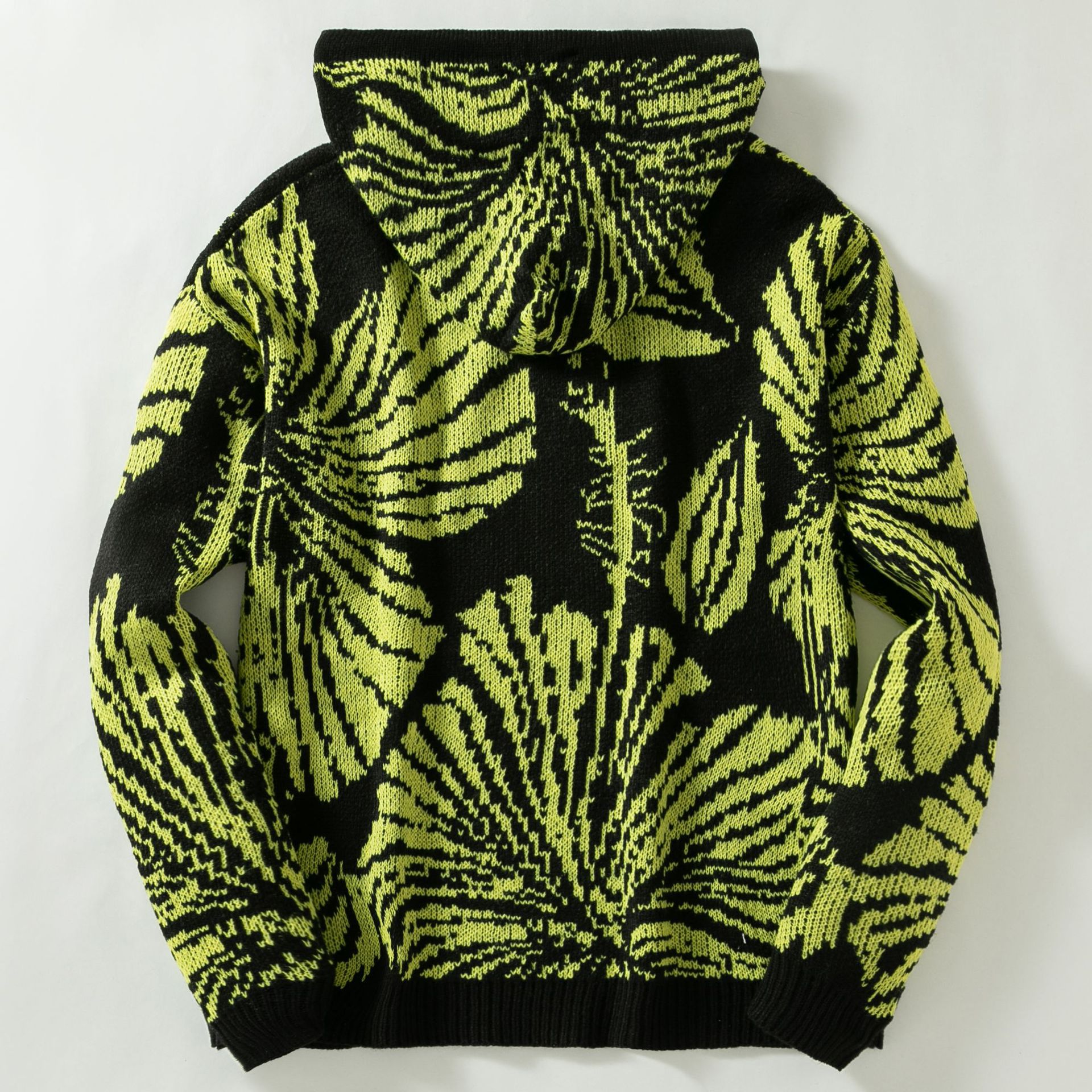 Jacquard Hooded Pullover Sweater, picture 4 of 5