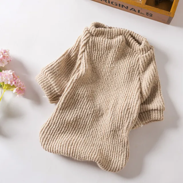 Pet Dog Clothes Sweater Pullover Bichon Pomeranian Teddy Schnauzer Small Dog Brown Sweater - Shop at LoveMi