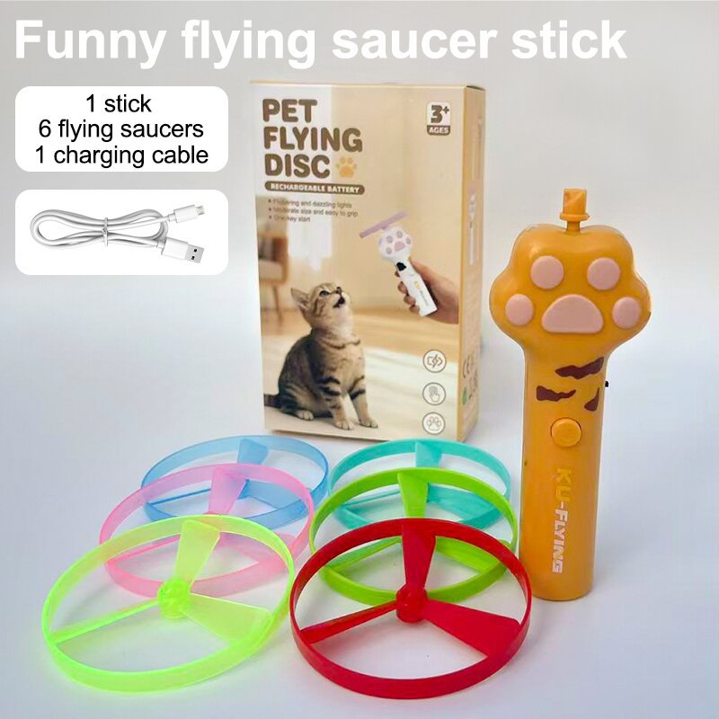Electric Cat Flying Saucer Stress-Relief Toy