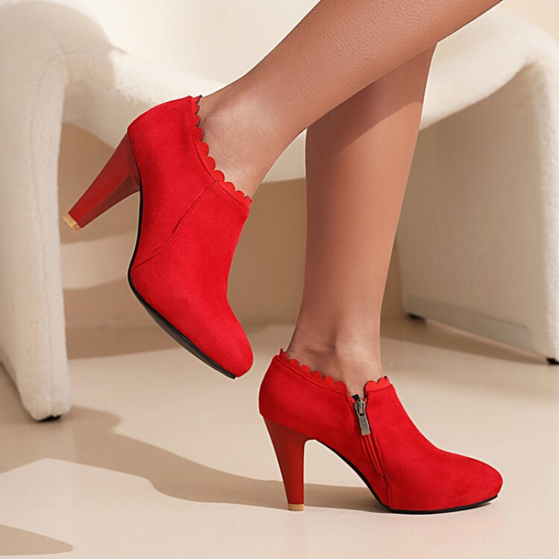 Chunky Heeled Round-Toe Pumps, picture 5 of 6