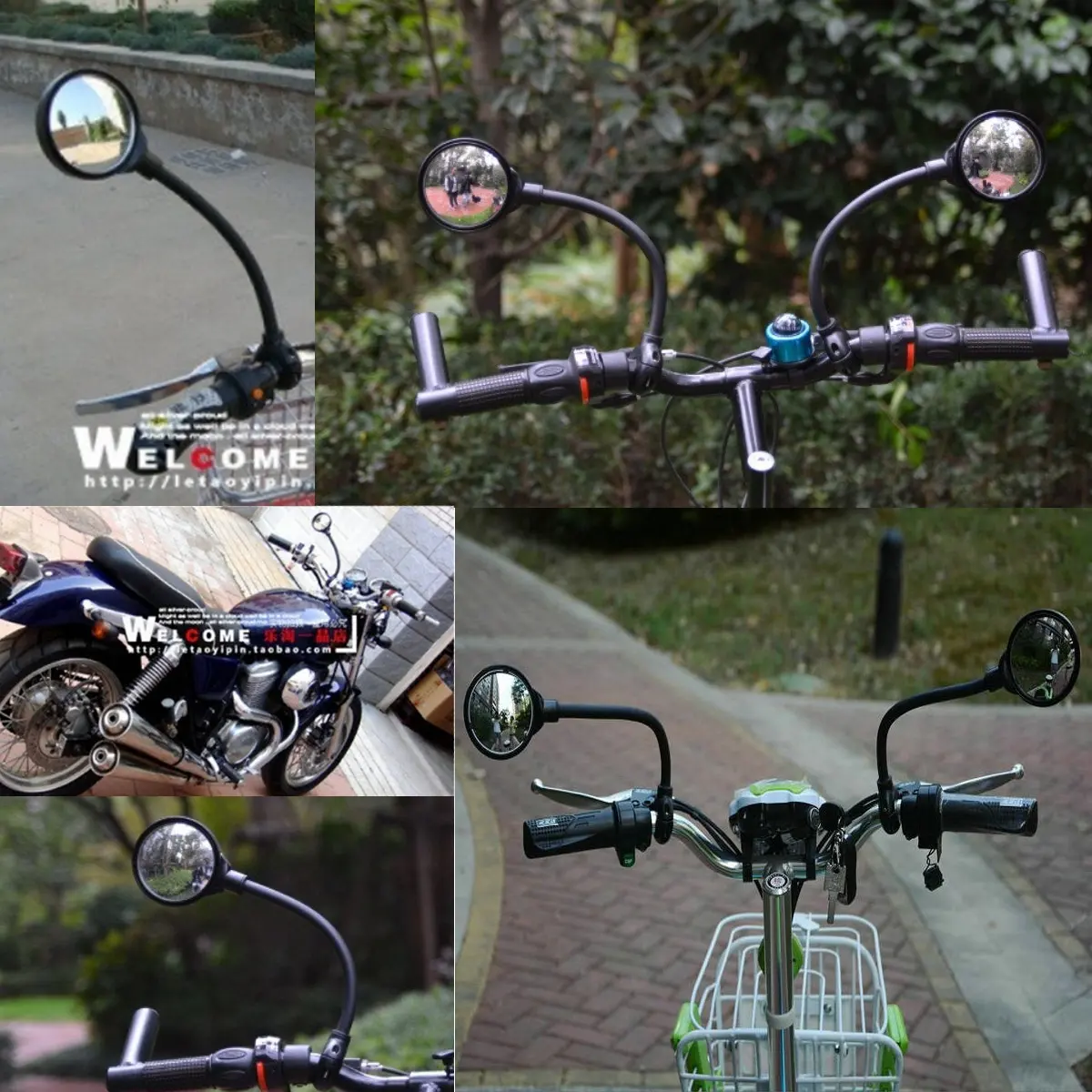 Hose Adjustment Bicycle Rearview Mirror